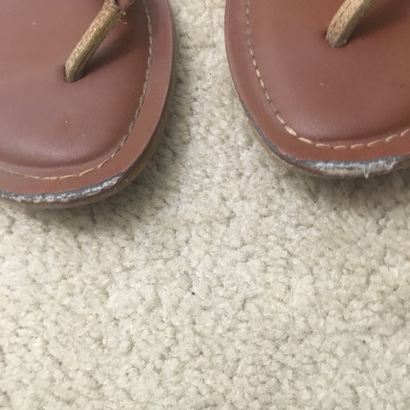 Steve Madden Girl Sushi Thong Sandals Faux Leather Ankle Strap Studded Size 9M - Picture 10 of 11